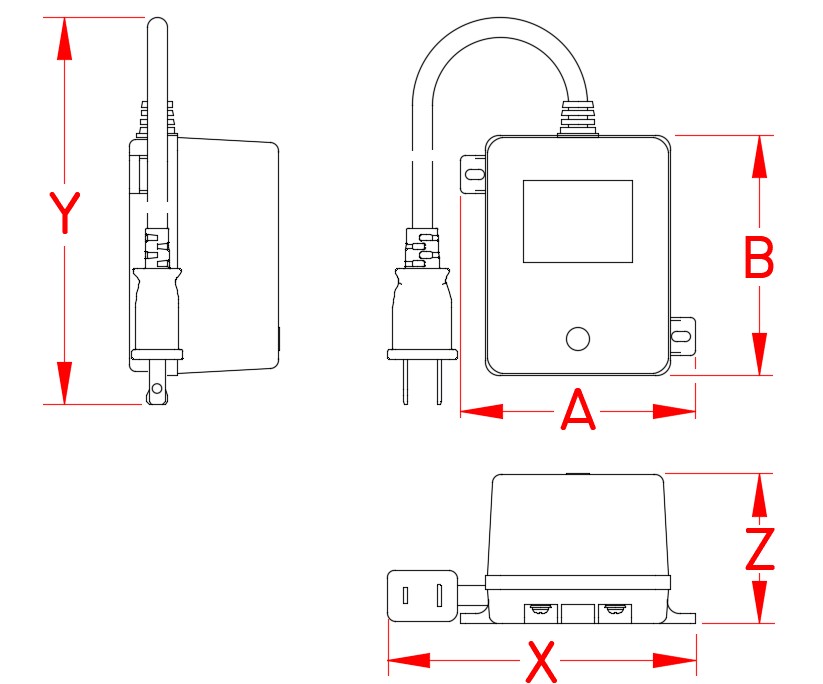 Micro Star™ Transformers, LED lights, S0832-0001, Line Drawing